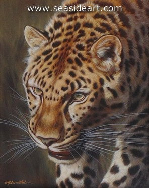 Prowling-Amur Leopard by Rebecca Latham - Seaside Art Gallery