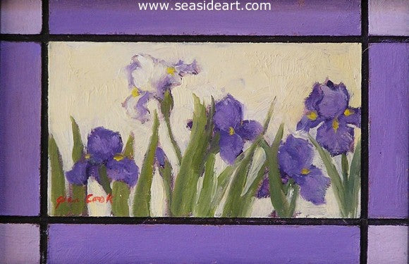 Purple Iris #3 by Jean Cook - Seaside Art Gallery