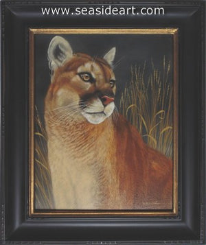 Strength of Presence-Mountain Lion I by Rebecca Latham - Seaside Art Gallery
