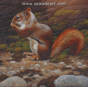 Finesse III-Red Squirrel by Rebecca Latham - Seaside Art Gallery