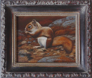 Trailside Visitor III-Red Squirrel by Rebecca Latham - Seaside Art Gallery