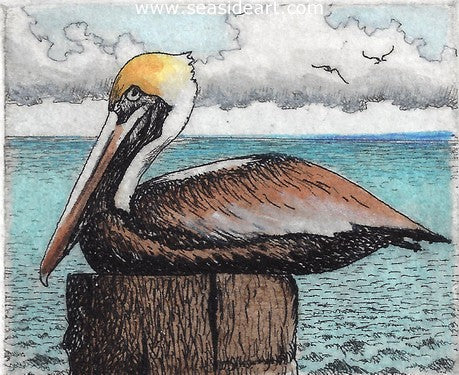 Resting Post by David Hunter - Seaside Art Gallery