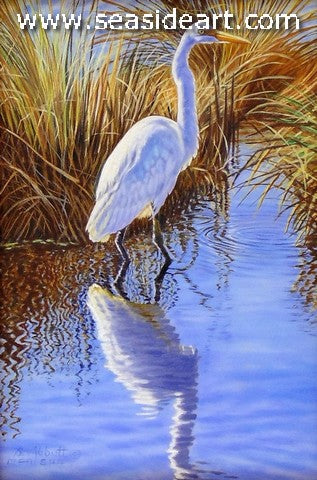 Shallow Water Fishing (Egret)