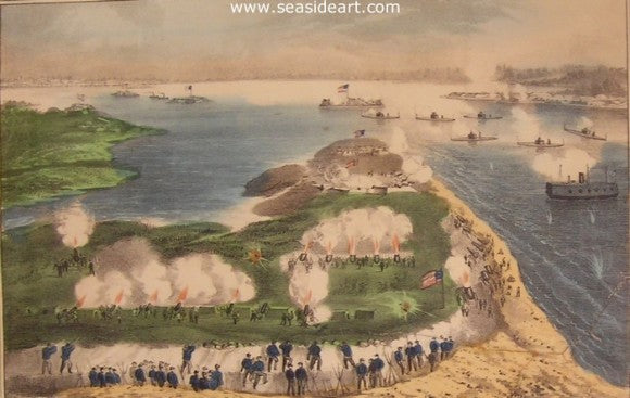 Siege of Charleston by Currier & Ives - Seaside Art Gallery