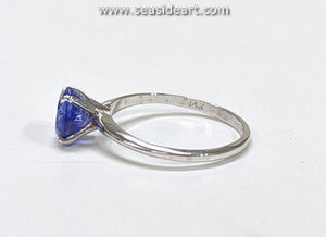 Tanzanite Solitaire Style Ring 14kt White Gold