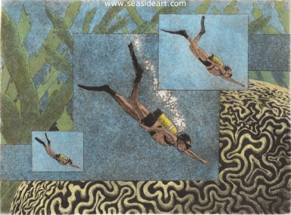 Tank Diver by David Hunter - Seaside Art Gallery