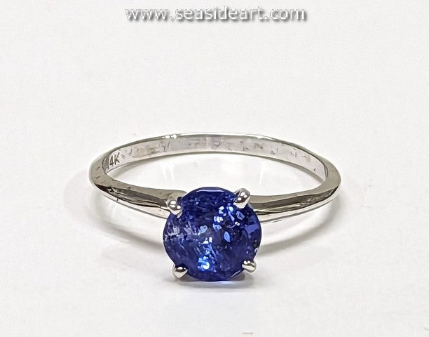 Tanzanite Solitaire Style Ring 14kt White Gold