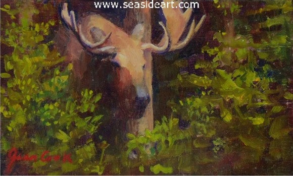 Alaska Moose by Jean Cook - Seaside Art Gallery
