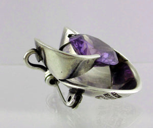 Los Ballesteros Sterling Silver Pin/Pendant with Synthetic Alexandrite
