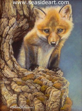 Attentive (Red Fox) by Rebecca Latham - Seaside Art Gallery