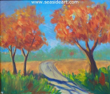 Autumn Shadows by Connie Cruise - Seaside Art Gallery