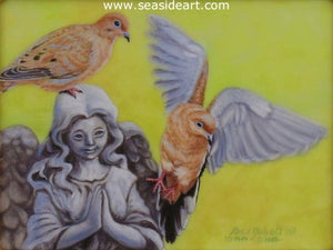 On A Wing & A Prayer, Doves by Beverly Abbott - Seaside Art Gallery