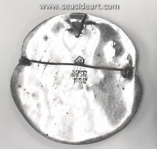 Hand Made Artisan Mexican Silver Pin/Pendant (No. selling 575)