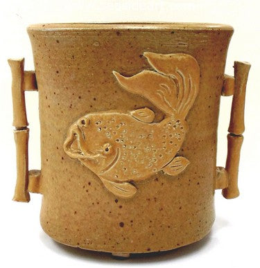 Bamboo Vase With Fish by Diane Lee - Seaside Art Gallery