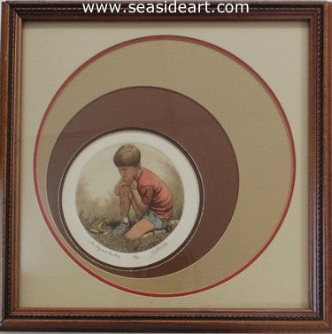 The Boy and The Frog by David Hunter - Seaside Art Gallery