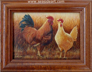 Hen & Rooster by N.W. Lalk - Seaside Art Gallery