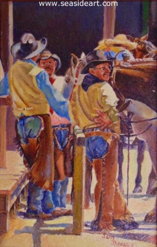 Conversing by Sun Bauer - Seaside Art Gallery