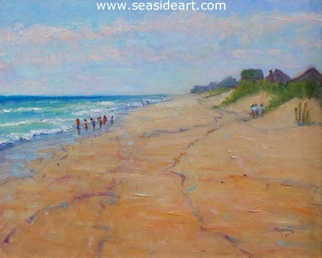 Cottage Row, Early Morning by Suzanne Morris - Seaside Art Gallery