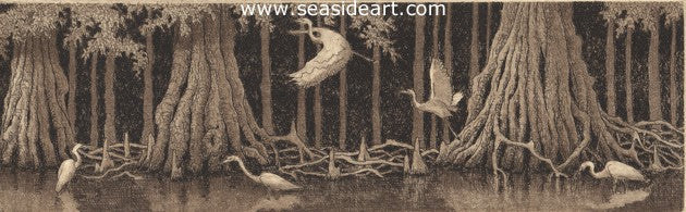 Egrets and Cypress
