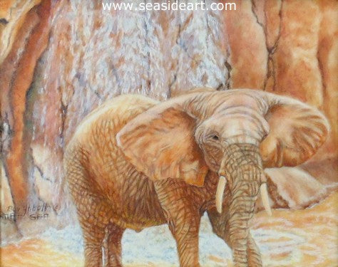 Elephant by the Waterfall II