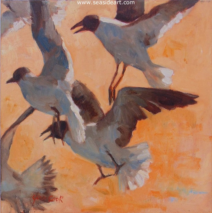 Ferry Followers by Jean Cook - Seaside Art Gallery