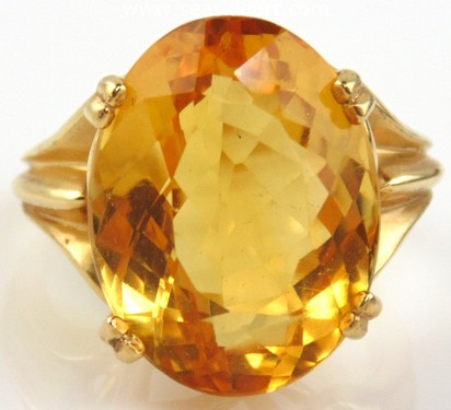 Citrine Ring 14kt Yellow Gold by Jewelry - Seaside Art Gallery