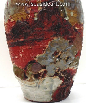 19th/20th C Japanese Sumida Gawa-Vase With Man in a Boat