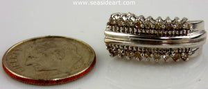 Diamond Earrings 14kt White Gold by Jewelry - Seaside Art Gallery