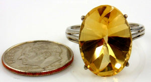 Citrine Ring 14kt White Gold by Jewelry - Seaside Art Gallery