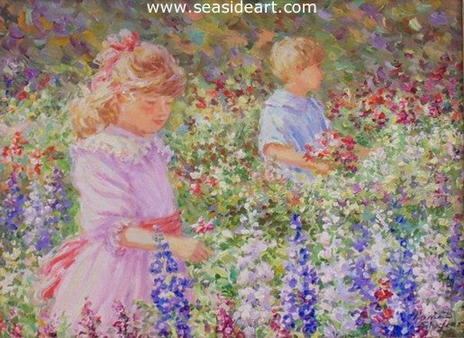 Gathering Colors by Karin Schaefers - Seaside Art Gallery