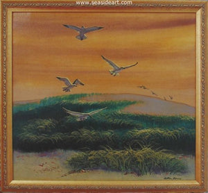 Golden Skies by Allan Jones - Seaside Art Gallery