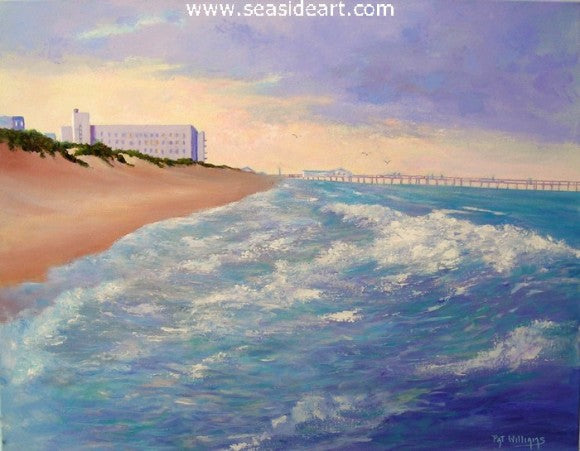 Gone Fishing - Old Nags Head Jennette’s Pier by Pat Williams - Seaside Art Gallery