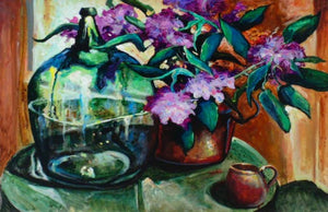 Green And Purple by William Leon Stacks - Seaside Art Gallery