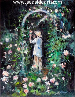 In The Rose Garden by Gregory Kavalec - Seaside Art Gallery