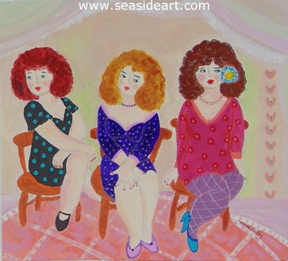 Joanie, Barbara and Faye by Elaine Sweiry - Seaside Art Gallery