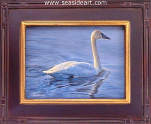 Late Afternoon (Trumpeter Swan) by Rebecca Latham - Seaside Art Gallery