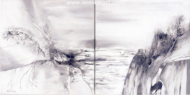 Let The Dry Land Appear.... Genesis 1;9 by Liat Polotsky - Seaside Art Gallery