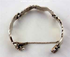 Margot de Taxco Sterling Silver Scrolling Link Bracelet