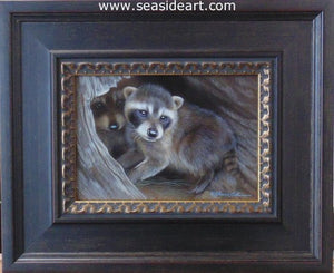 Little Rascals I – Raccoon Kits by Rebecca Latham - Seaside Art Gallery
