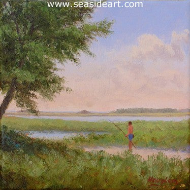 Looking For Fish by Jon Houglum - Seaside Art Gallery