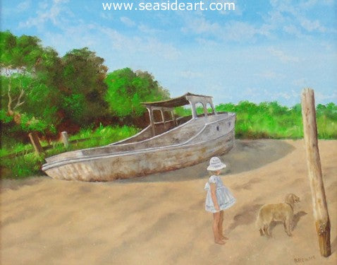 Lucy And Woolfie by Bob Browne - Seaside Art Gallery