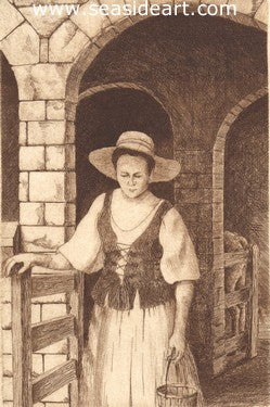 Milkmaid by David Hunter - Seaside Art Gallery