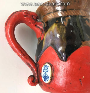 19/20th C Small Pitcher with Monk's Face