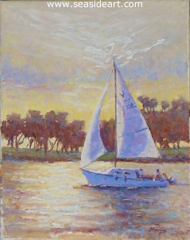 Morning Sail by Suzanne Morris - Seaside Art Gallery