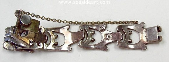 アクセサリー Mexican Jewelry Silver Bracelet Taxco Mexican Silver Azteca Cuff Bracelet – Zinnia Folk Arts