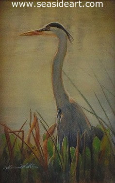 Into the Blue(Great Blue Heron)