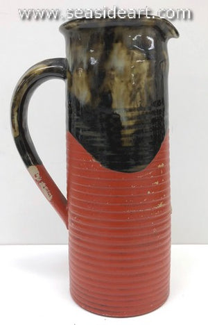 19/20TH C Japanese Sumida Gawa Pitcher With Two Young Boys