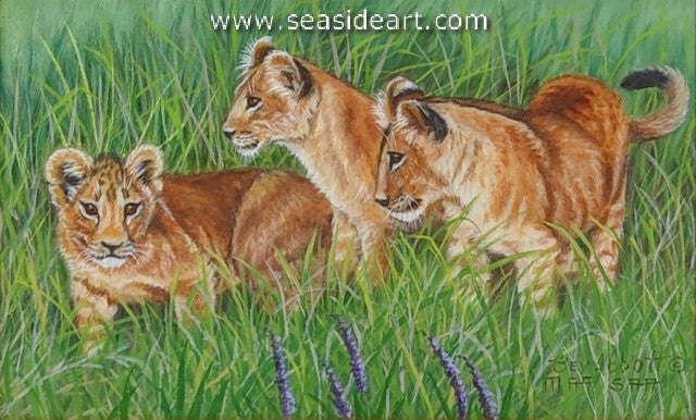 Playmates in the Wild (Lion Cubs)