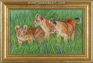 Playmates in the Wild (Lion Cubs)