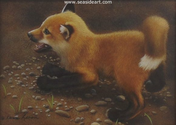 Playtime-Red Fox Kit by Karen Latham - Seaside Art Gallery